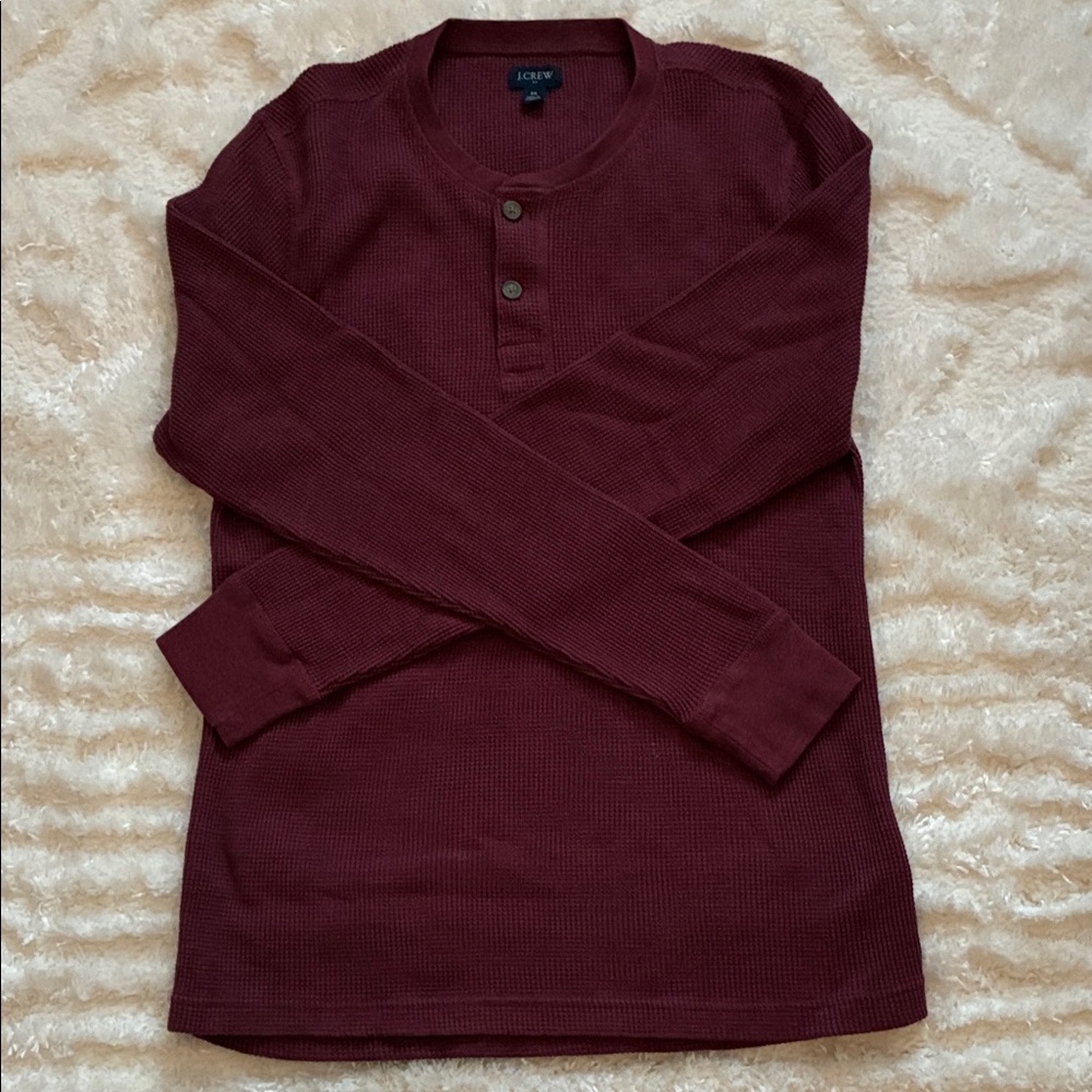 J. Crew Waffle-Knit Henley Long Sleeve